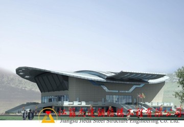 新疆地區(qū)體育館拱形屋頂網(wǎng)架建設工程